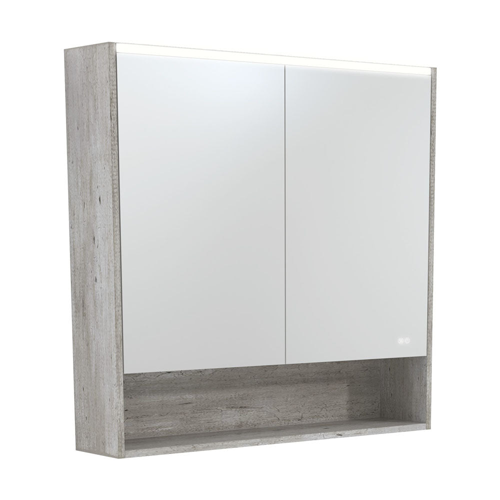 UNIVERSAL Mirror Cabinet 900 with Gloss White Side Panels