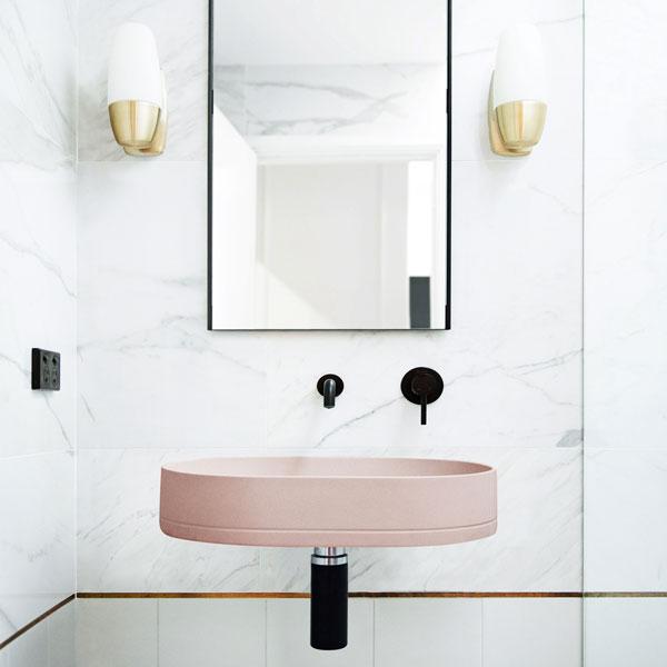 Pill Basin - Wall Hung (Blush Pink)