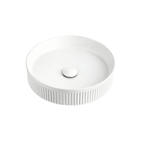 ELEANOR Round Gloss White Above Counter Basin 410 x 410 x 100mm