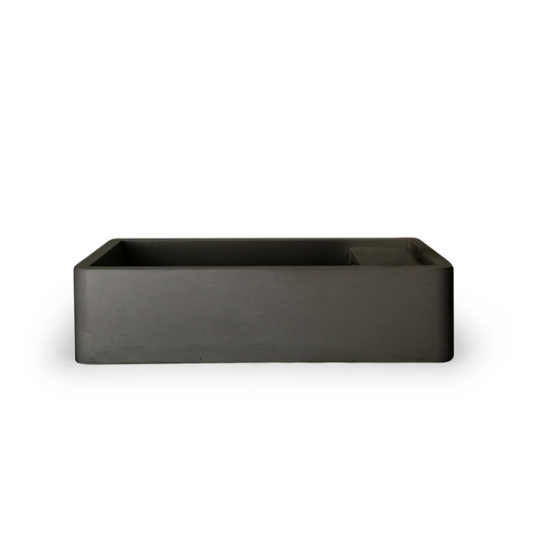 Shelf 01 Basin - Overflow - Surface Mount (Charcoal,No Tap Hole,Black)