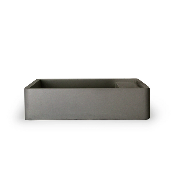 Shelf 01 Basin - Overflow - Surface Mount (Mid Tone Grey,No Tap Hole,Black)