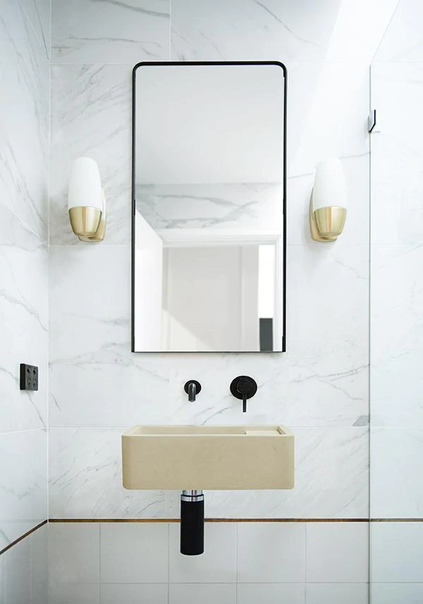 Shelf 01 Basin - Overflow - Wall Hung (Custard,No Tap Hole,Black)