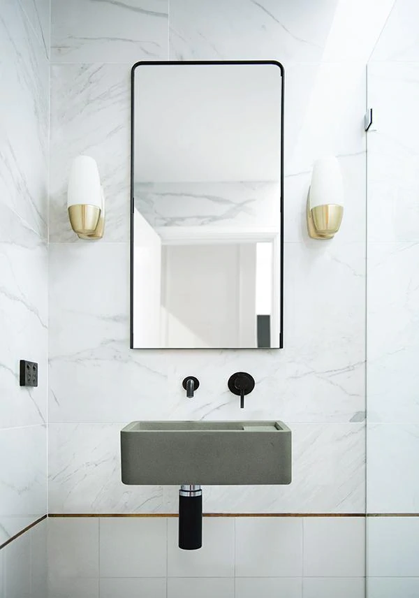 Shelf 01 Basin - Overflow - Wall Hung (Mid Tone Grey,No Tap Hole,Black)