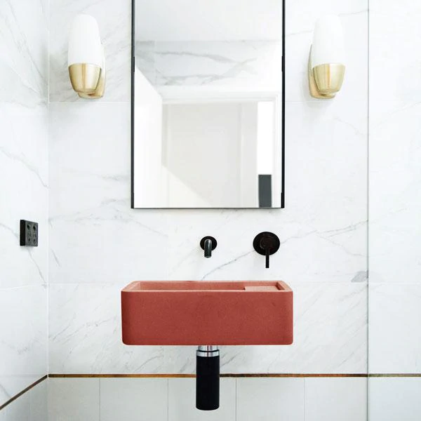Shelf 01 Basin - Overflow - Wall Hung (Musk,No Tap Hole,Black)