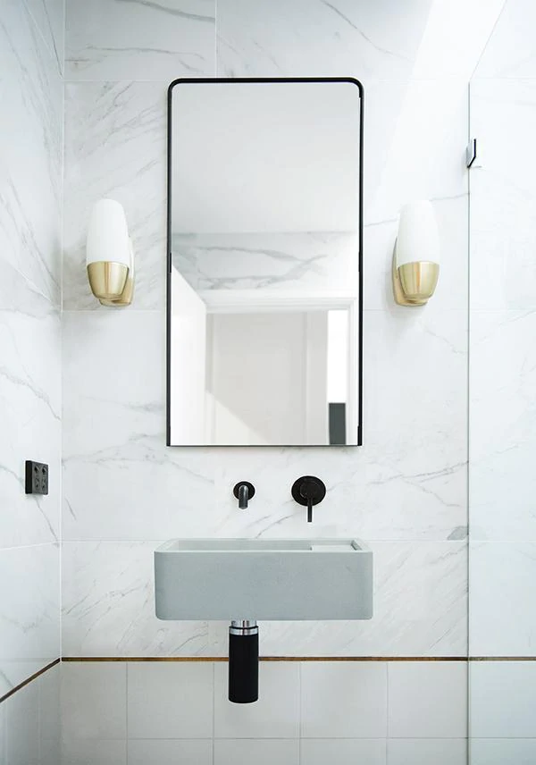 Shelf 01 Basin - Overflow - Wall Hung (Powder Blue,No Tap Hole,Black)