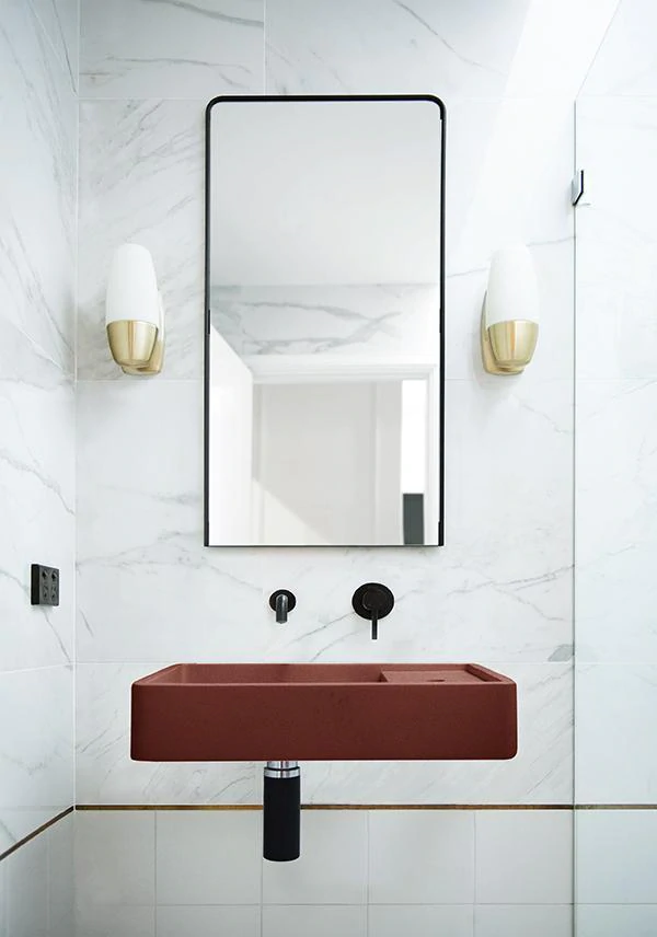 Shelf 03 Basin - Overflow - Wall Hung (Clay,No Tap Hole,Black)