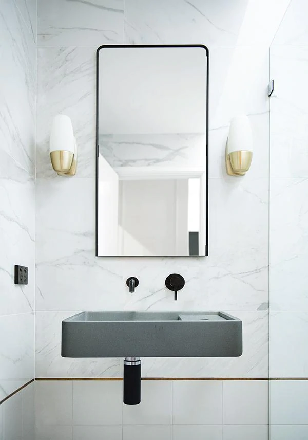 Shelf 03 Basin - Overflow - Wall Hung (Mid Tone Grey,No Tap Hole,Black)