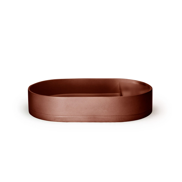 Shelf Oval Basin - Overflow - Surface Mount (Clay,Tap Hole,Black)
