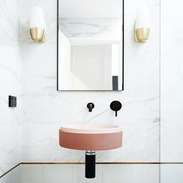 Stepp Circle Basin - Wall Hung (Blush Pink)