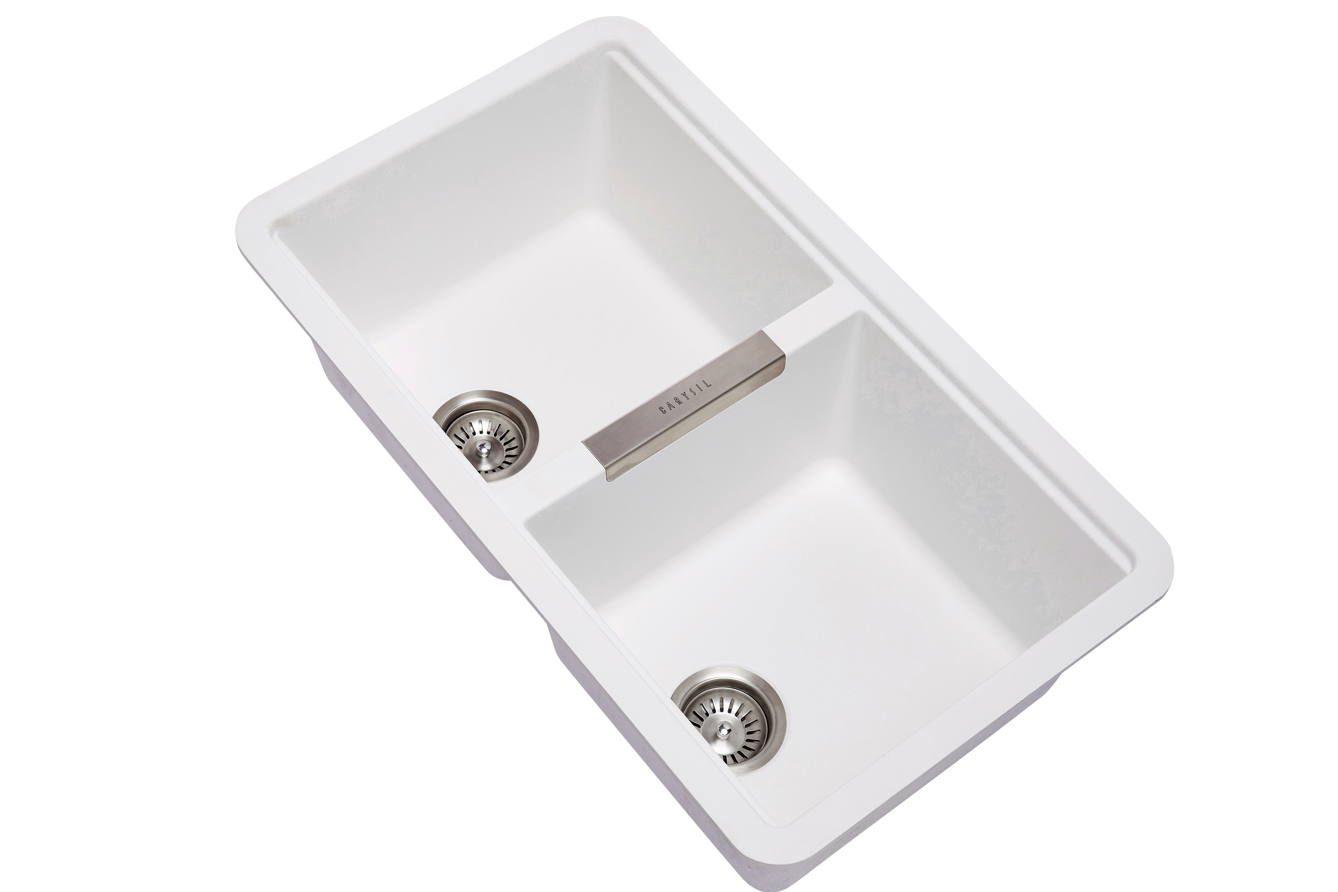 Carysil CGDB Double Bowl Granite Kitchen Sink Undermount only 824*481*241mm