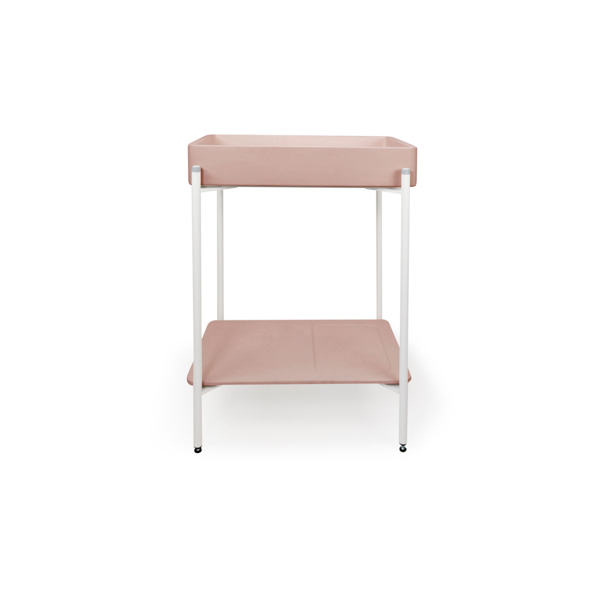 Vesl Rectangle Basin - Stand (Blush Pink,Black Frame)