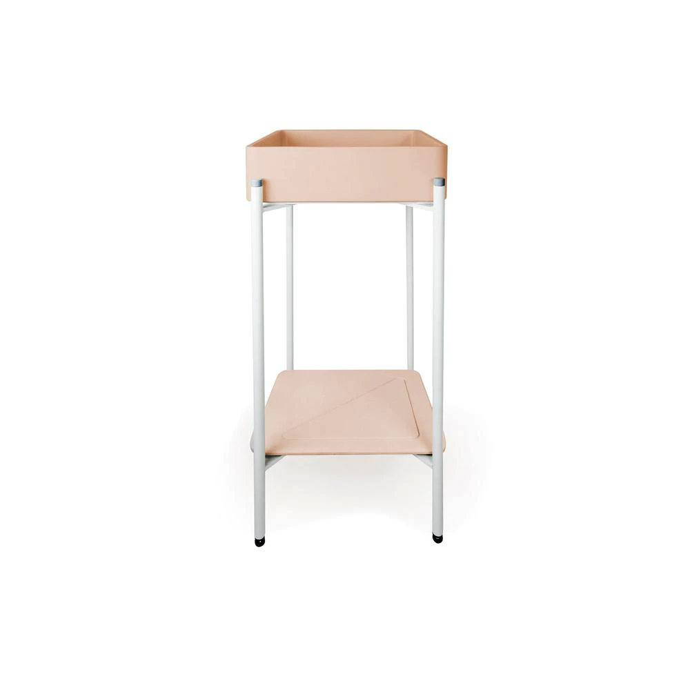 Vesl Square Basin - Stand (Blush Pink,White Frame)