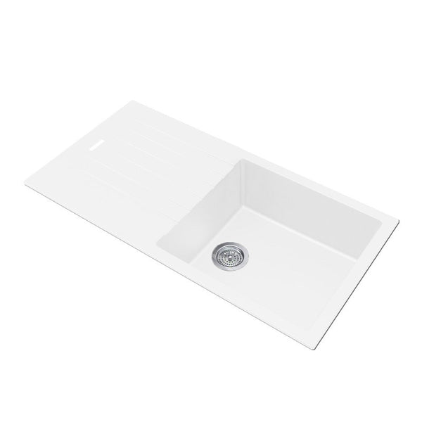 Granite Quartz Stone Kitchen Sink with drainboard Top/Undermount 1000*500*200mm
