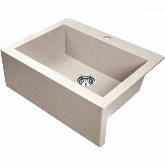 Laveo 490*580*220mm Granite Stone Sink Single Bowl(including Space Saving Siphon and Click-clack Plug)